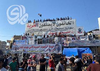 الآلاف يحيون الذكرى الرابعة لتظاهرات تشرين في ساحة الحبوبي  