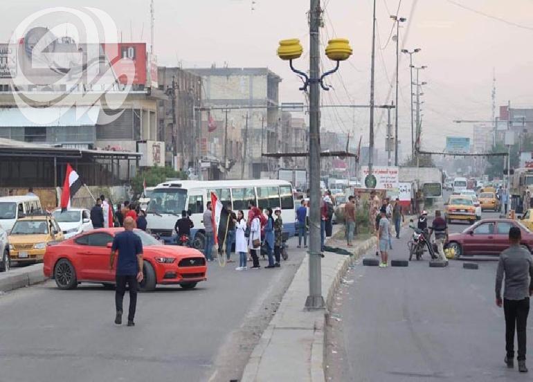 التظاهرات تشغل شوارع الجنوب رغم الهدوء الحذر في بغداد