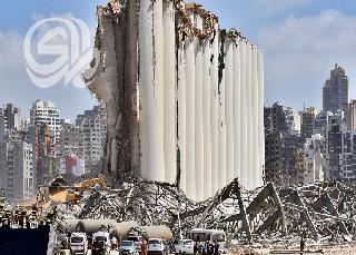 صوامع قمح جديدة بمرفأ بيروت تنهار في الذكرى الثانية للانفجار