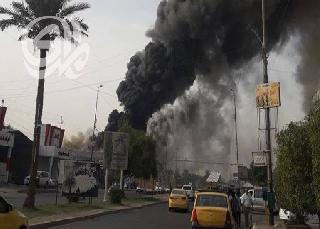 اندلاع حريق داخل مجمع تجاري جنوب شرق بغداد